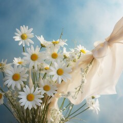 bouquet of daisies in a hand