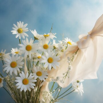 bouquet of daisies in a hand