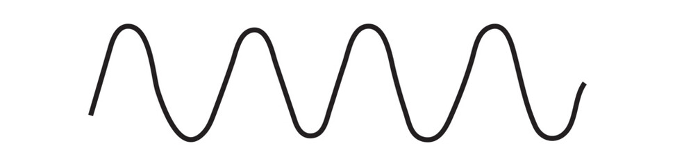 Sinusoidal wave signals. Parts of a wave. Scientific resources for teachers and students. Vector illustration isolated on white background.