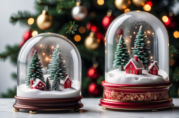 Colorful christmas bauble ornaments decoration.
