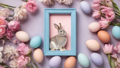 Easter Ambiance With A Delightful Bunny Surrounded