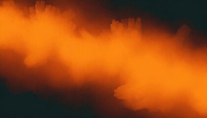 Abstract background of orange and black smoke in the form of a cloud