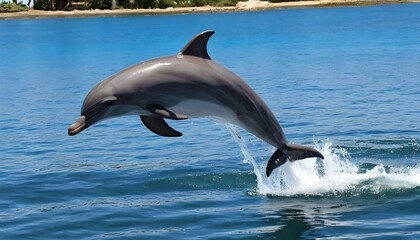 A Dolphin Leaping Out Of The Water With A Twist