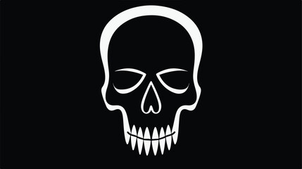 Skull vector icon. Skeleton symbol pictogram. Skull