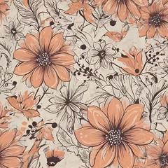 Fototapeten seamless floral pattern © Sultan