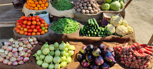 Fruits and vegetables Shop In Pakistan. A lot of vegetables. Market. store. Background. citruses....
