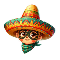 Happy Cinco De Mayo Boy With Hat PNG, Mexico Festival Clipart