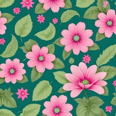 Fototapeta na wymiar All Over Flower Digital Printed pattern Digital textile design hand draw motifs beautiful flowers 