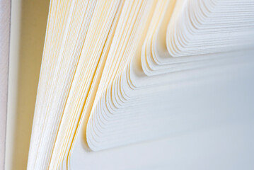 Macro view of book pages, toned image