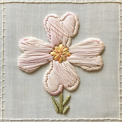 A flower sewn backdrop,generative ai