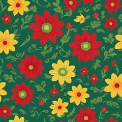   All Over Flower Digital Printed pattern Digital textile design hand draw motifs beautiful    flowers  © Sultan