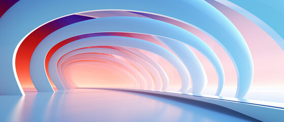 abstract architecture arch 3d illustration ..