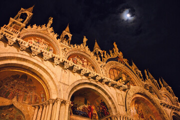 San Marco and moon in Venice