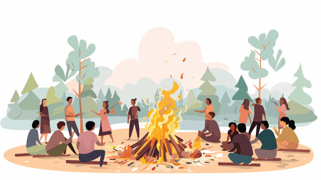 Write about the significance of bonfires during Holi