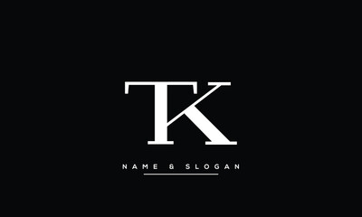 TK, KT, T, K, Abstract Letters Logo monogram