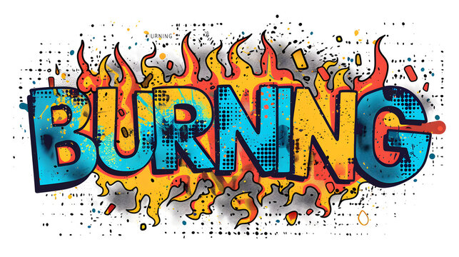 burning man, "BURNING MAN" in text word t-shirt design. Generative Ai