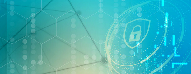 Cyber security and information or network protection. Future cyber technology web services for business and internet project