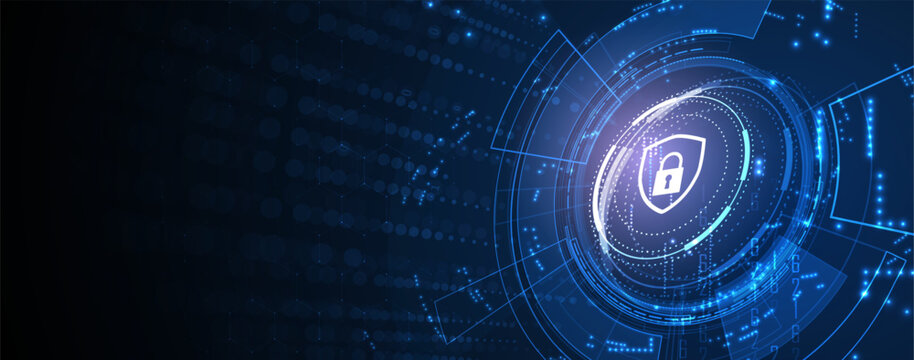 Cyber security and information or network protection. Future cyber technology web services for business and internet project