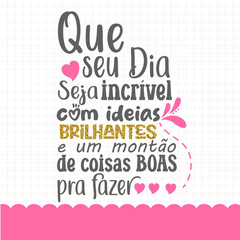 birthday card with congratulations phrase in Brazilian Portuguese
