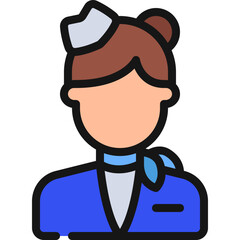 Flight Stewardess Avatar Icon