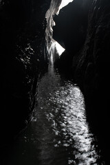 Obraz premium The interior of a sea cave at Kynance Cove Cornwall