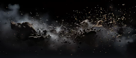 Deurstickers Artificial Intelligence rendering of debris flying  © khan