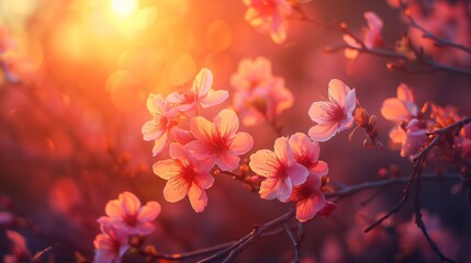 Apple tree blossom on blurred nature background/Spring flowers/Spring background with bokeh.