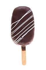 chocolate ice cream isolated