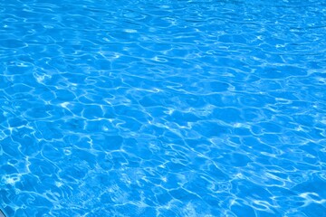 Reflection blue water wave ripple surface