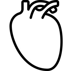 Anatomic Heart Organ Icon