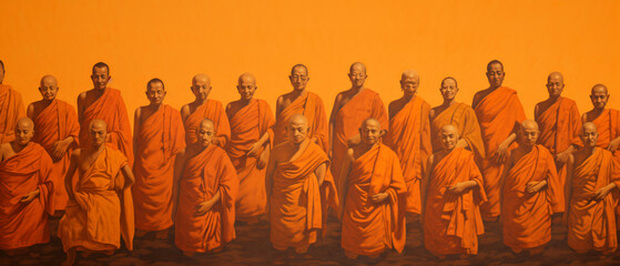 background Cloth of Buddhist monks - obrazy, fototapety, plakaty