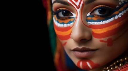 Traditional Indian Makeup and Clothing
