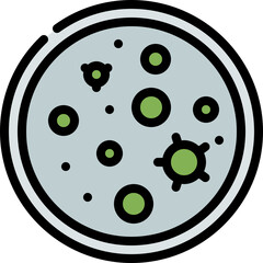Bacteria In Petri Dish Icon