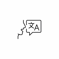 Speech Bubble Translate Language icon