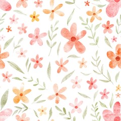watercolor seamless floral pattern 