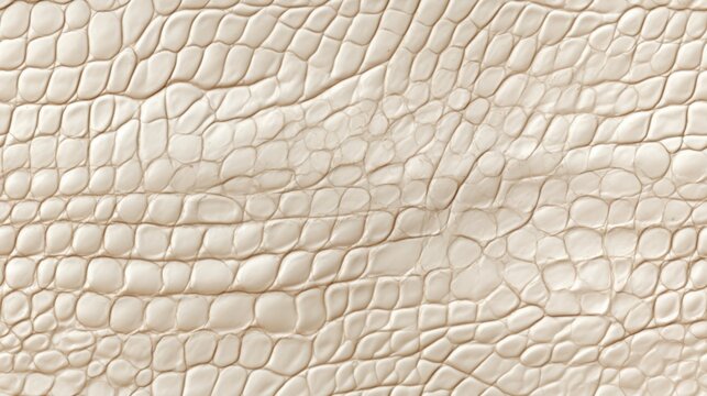 Seamless pattern with beige reptile skin scales texture.