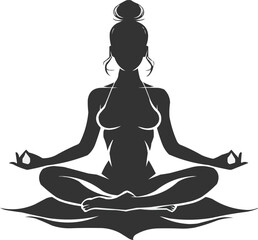 Silent Reflections: Seated Meditation Pose Logo