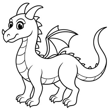 Drawing  Dragon  for  coloring  book