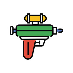 water gun icon with white background vector stock illustration