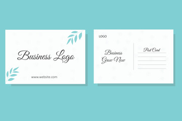 Corporate postcard template premium vector