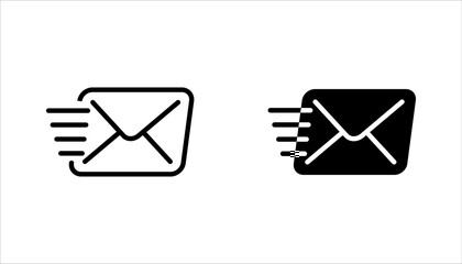 Mail icons set vector. Envelope icon set. email sign and symbol. vector illustration on white background - obrazy, fototapety, plakaty