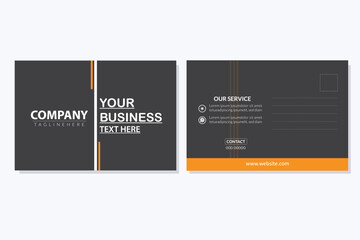 Corporate postcard template premium vector