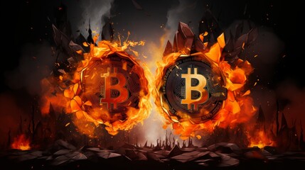 Visual representation of bitcoins value fluctuations displayed in detailed and informative graphs