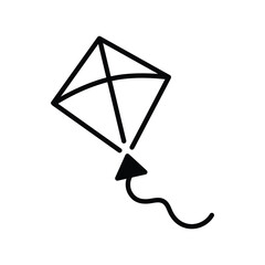 kite icon with white background vector stock illustration
