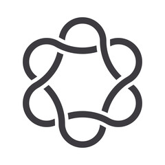 Abstract shapes icon isolated on white background. Vector illustration.