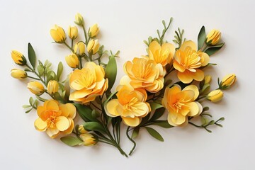 Artful arrangement paper-c yellow blossoms, perfect for springtime