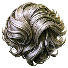 wavy men's hairstyle and silver color - obrazy, fototapety, plakaty