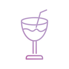 coketail icon with white background vector stock illustration