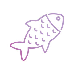 fish icon with white background vector stock illustration