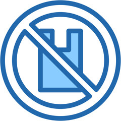 No Plastic Bags, Single Use, No Plastic, Ecology and Environment, Signaling, Forbidden Icon